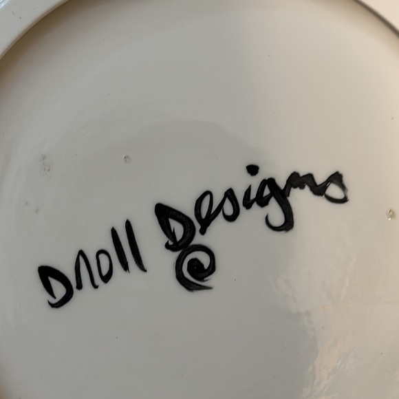 RARE and DISCONTINUED - Droll Designs Large 17" Round Colorful Fruit Pattern - Picture 4 of 4